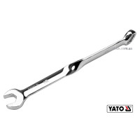 Ключ рожково-накидный, крученый 90° YATO: М=15 x 230 мм, Cr-V [40/120]