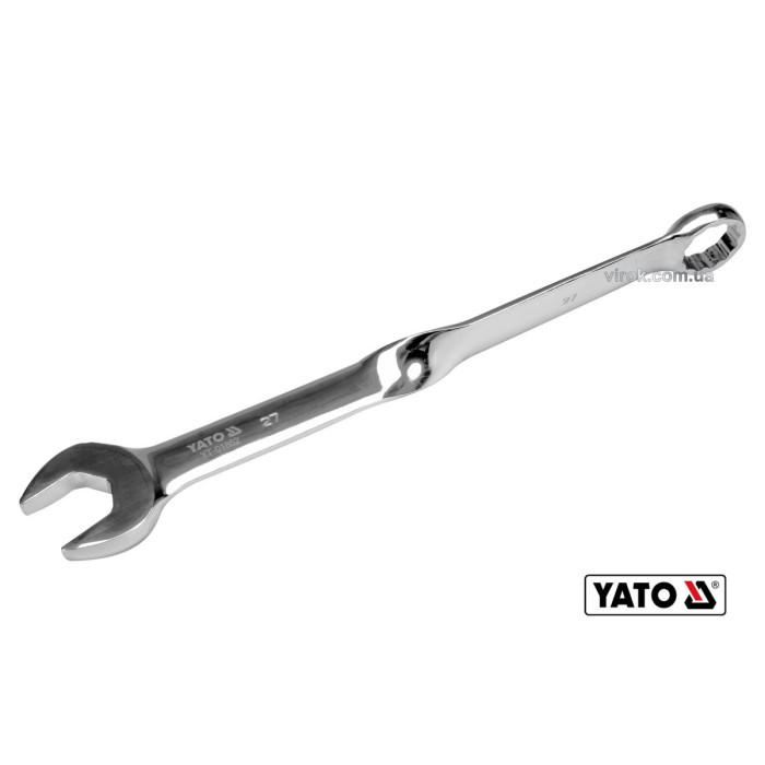 Ключ ріжково-накидний, кручений 90° YATO : М= 27 x 359 мм, Cr-V(DW)
