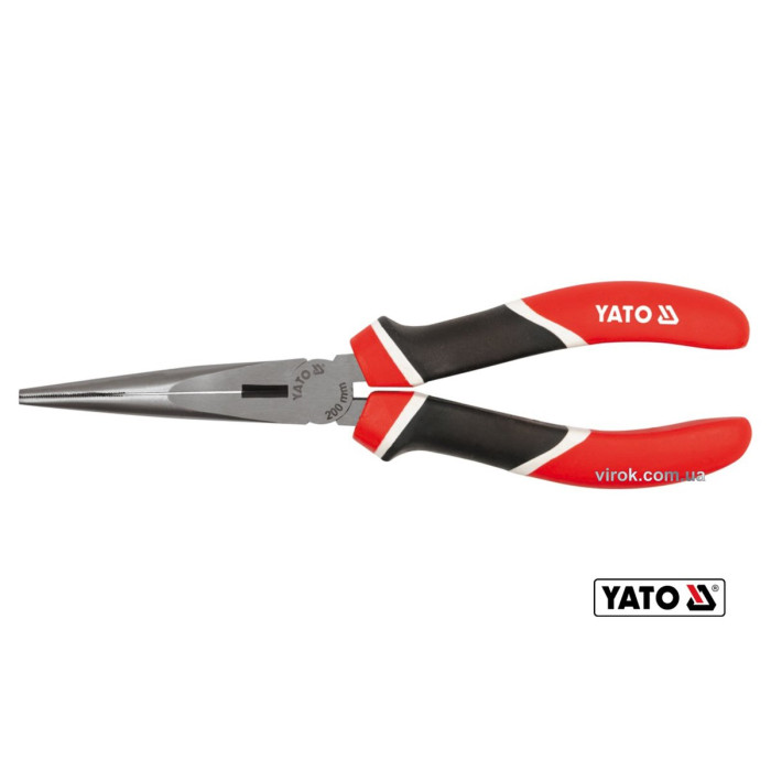 Щипці видовжені плоскі YATO : CrV, L= 200 мм [6/60]