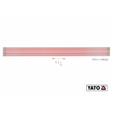 Протягиватели кабелей стекловолокнистые YATO: 10шт x1м, гибкий удлинитель, крючок 2 наконечника, 14шт [12]