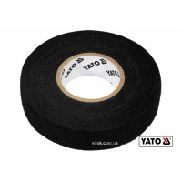 Стрічка ізоляційна ХБ YATO 15м x19x0.3 мм (тканинна) t= -40°С +105°С для мотання пучків кабелів [10]