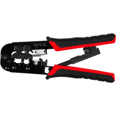 Клещи для обжима и зачистки кабелей YATO : RJ45, RJ11, L=190 мм [10/50]