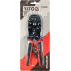 Кліщі для обтискання і зачистки кaбелів YATO : RJ45, RJ10, RJ11, L= 205 мм [10]