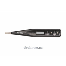 Індикатор напруги YATO контрольний цифровий 12-250 V LCD [20/500]
