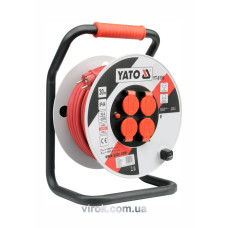 Подовжувач мережевий YATO на котушці : L= 30 м. 3-жильний S=2,5 мм² [1/30]