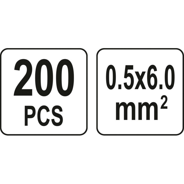 Кембрики термоусадні YATO обтискні 0,5- 6,0 мм², t≤ 105°C. 200 шт [60]