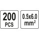 Кембрики термоусадні YATO обтискні 0,5- 6,0 мм², t≤ 105°C. 200 шт [60]