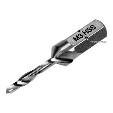 Сверло-метчик YATO М3 х 0.5 мм, HSS М2, HEX-1/4", l=36/5 мм [20/200]