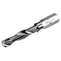 Свердло-мітчик YATO М6 х 1 мм, HSS М2, HEX-1/4", l= 44/8 мм [20/200]