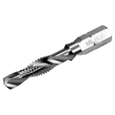 Сверло-метчик YATO М6 х 1 мм, HSS М2, HEX-1/4", l=44/8 мм [20/200]