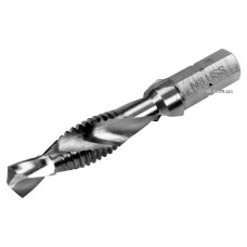 Сверло-метчик YATO М8 х 1.25 мм, HSS М2, HEX-1/4", l=51/11 мм [20/200]