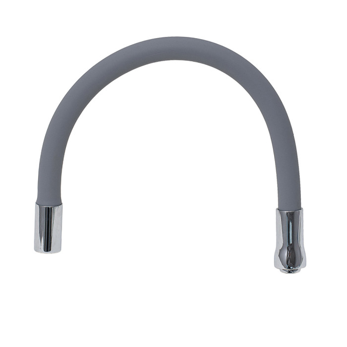 Излив (гусак) 3/4" для кухни силиконовый серый AQUATICA (XH-5240) (9793511)