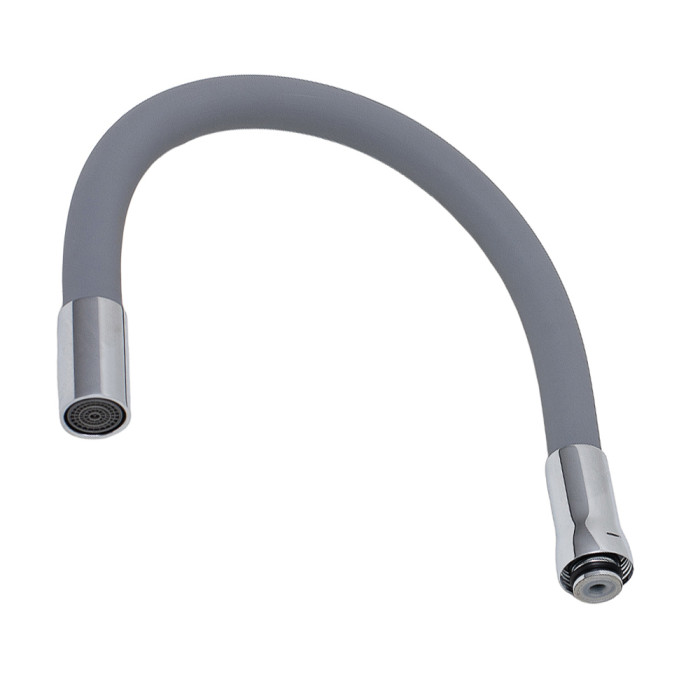 Излив (гусак) 3/4" для кухни силиконовый серый AQUATICA (XH-5240) (9793511)