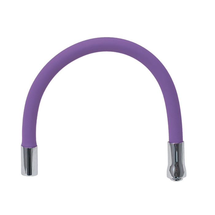 Излив (гусак) 3/4" для кухни силиконовый фиолетовый AQUATICA (XH-5243) (9793514)