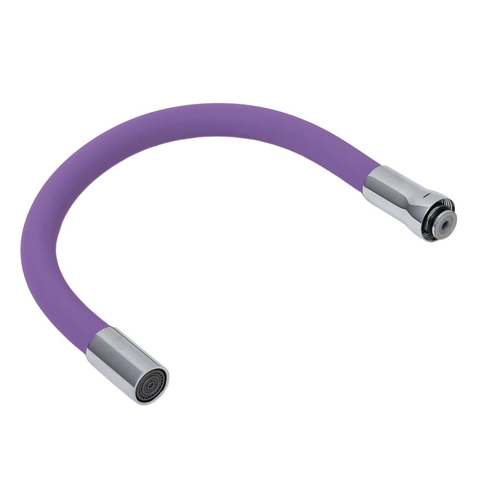 Излив (гусак) 3/4" для кухни силиконовый фиолетовый AQUATICA (XH-5243) (9793514)