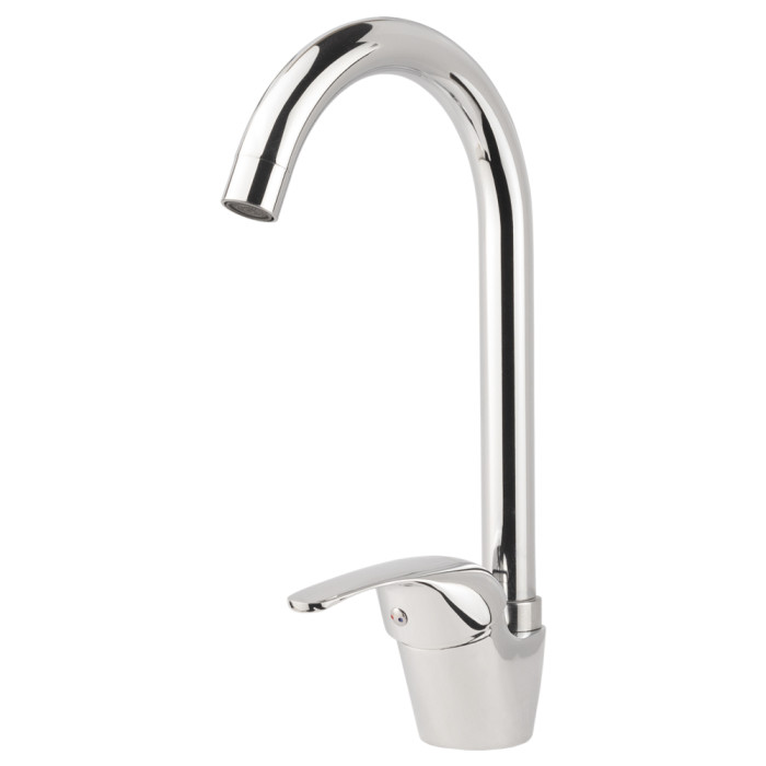 Смеситель s55 Ø40 для кухни излив высокий ухо на гайке AQUATICA (9755100)