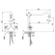 Змішувач ARNO 1/2" для кухні Г-виливши на шпильці CORSO FE-5B252C (9679100)