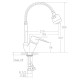 Змішувач s43 Ø40 для кухні гусак гофрований на гайці TAU SM-4B644C (9843150)